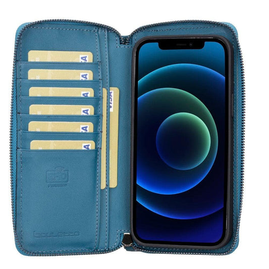 Detachable Leather Zipper Wallet Cases for Apple iPhone 13 Series