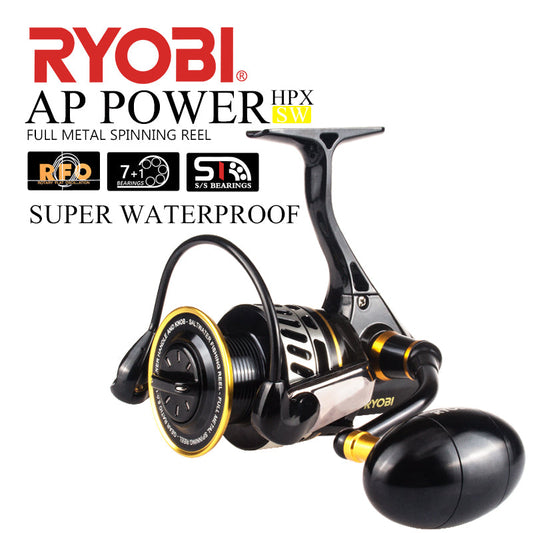 AP POWER SW Spinning Fishing Reels 6000/8000/10000 Gear Ratio 5.0:1